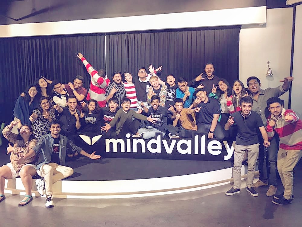 Narayanan with the Mindvalley team at their Kuala Lumpur studio